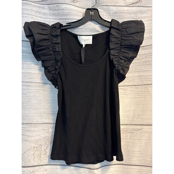 NWT Pomander Place Tory Flutter Sleeve Top Size M - Picture 1 of 3